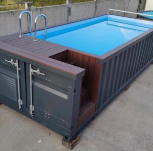 Outdoor steel container pool by Easy Containers UK 20ft Shipping Container Pool for Sale